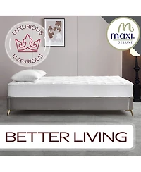 Maxi 100% Cotton Breathable Down Alternative Mattress Pad