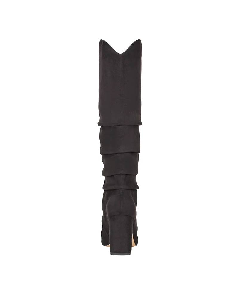 Marc Fisher Women's Fadora High Shaft Block Heel Knee Dress Boots