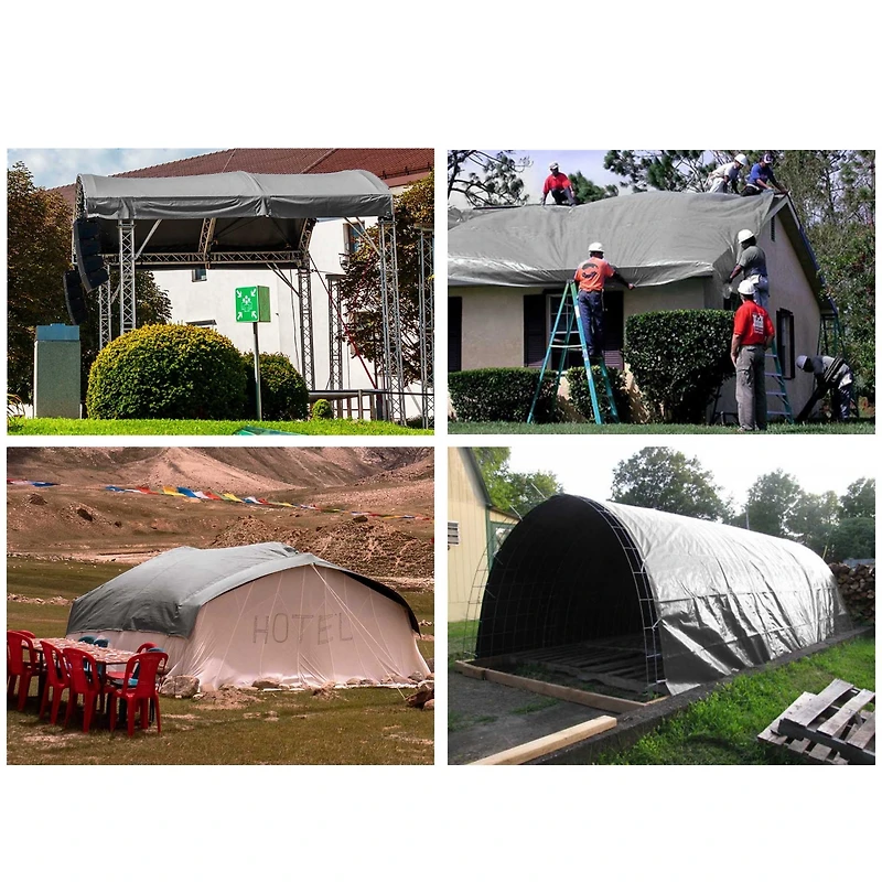 Yescom 18x24 Ft 14 Mil Poly Tarp Protective Cover Tarpaulin Heavy Duty Uv Resistant