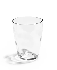 Q Squared Ruffle Clear Tritan Acrylic Double Old Fashion Glasses, Set of 4