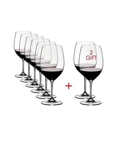 Riedel Vinum Cabernet/Sauvignon Wine Glasses, Buy 6 Get 8