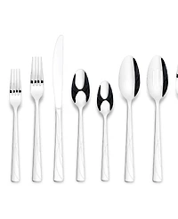 Ornative Jara Mirror 42 Piece Flatware Set with Wire Caddy, Service for 8