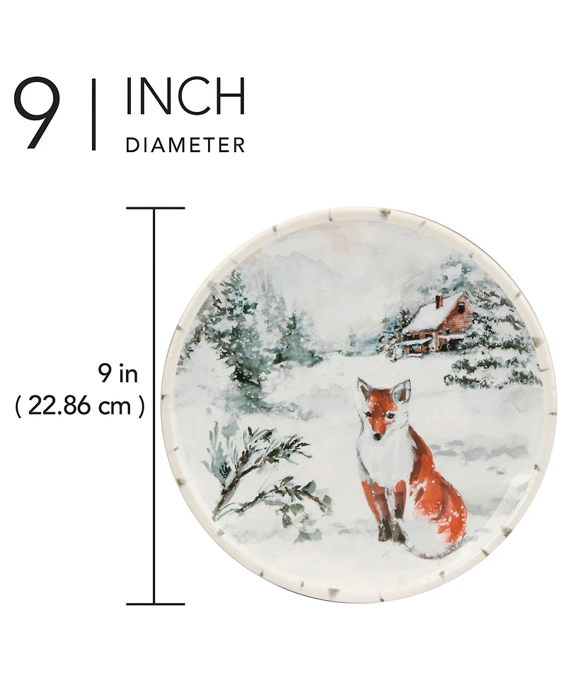 Certified International Winter's Frost Dessert Plates, Set of 4