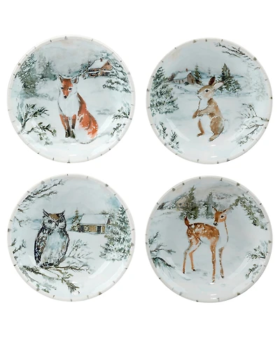 Certified International Winter's Frost Soup Bowls, Set of 4