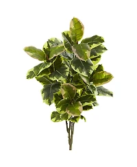 Slickblue Rubber Leaf Artificial Plant (Real Touch) for Authentic-Looking Decor (Set of 2)