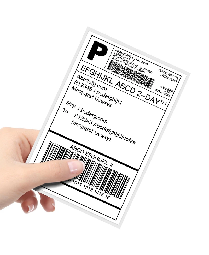 Nelko Genuine 4x6 Direct Thermal Shipping Label (Pack of 500 Fan-Fold Labels) 4x6 Thermal Labels for PL70E Shipping Label Printer, Perforated and Stro