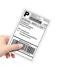 Nelko Genuine 4x6 Direct Thermal Shipping Label (Pack of 500 Fan-Fold Labels) 4x6 Thermal Labels for PL70E Shipping Label Printer, Perforated and Stro