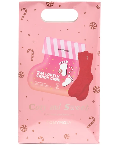Tonymoly 2-Pc. Cozy & Sweet Candy Cane Foot Mask & Socks Set