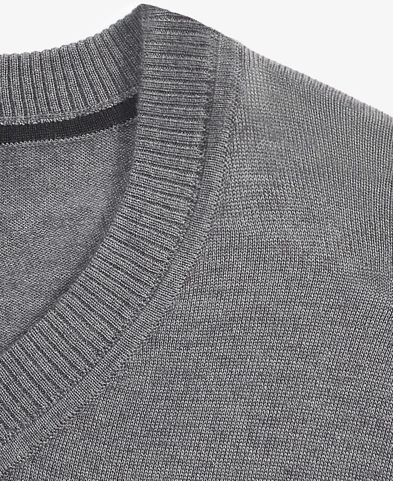Alfani Men's Long-Sleeve V-Neck Merino Sweater
