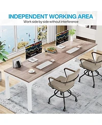 Tribesigns 78.7 Inches Extra Long Computer Desk 2 Person Desk, Double