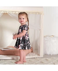 Gerber Baby Girls Pink Floral Short Sleeve Dresses