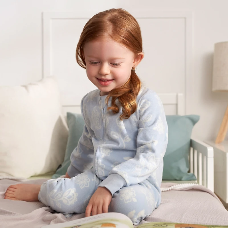 Gerber Baby Girls Footless Fleece Pajamas, 3-Pack