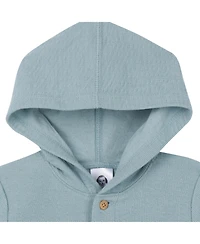 Gerber Baby Boys Hooded Long Sleeve Romper