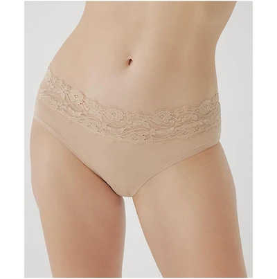 Pact Women's Organic Cotton Lace Waist Brief 3-Pack