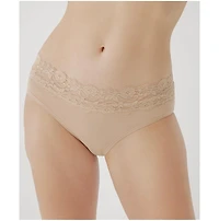Pact Women's Organic Cotton Lace Waist Brief 3-Pack