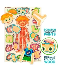Quokka Wooden Montessori Puzzles for Kids Ages 4-6 – Human Anatomy