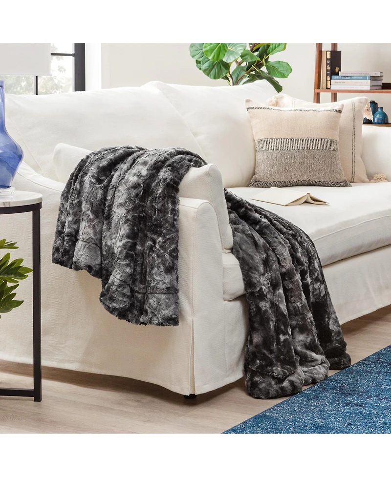Chanasya Premium Wolf Faux Fur Throw Blanket - Soft, & Throw Blanket