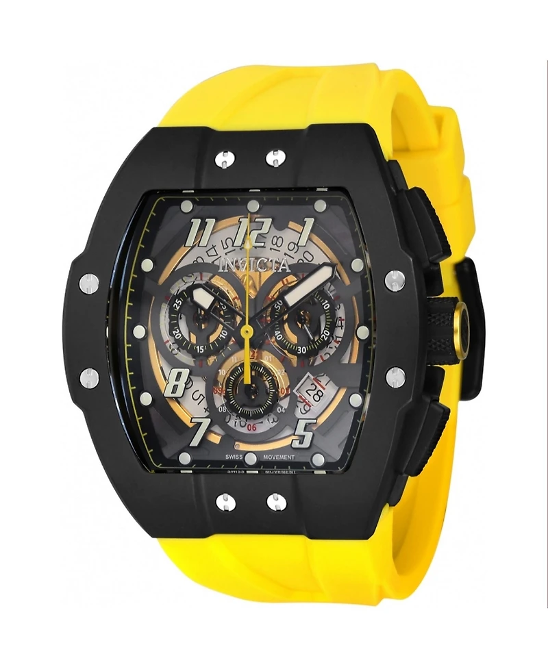 Invicta Men's 44413 Jm Correa Quartz Multifunction Black, Transparent Dial Watch