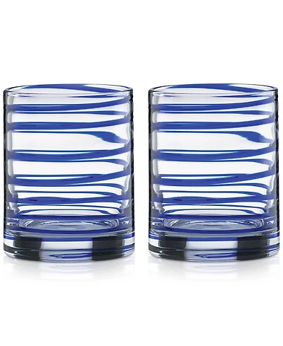 kate spade new york Charlotte Street Double Old-Fashioned Glasses, Set of 2
