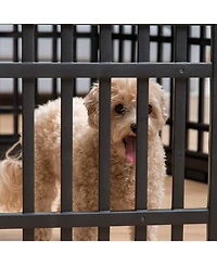 Iris Usa 24" Exercise 4-Panel Pet Playpen with Door, Dog Playpen, Puppy Playpen, for Puppies and Small Dogs, Keep Pets Secure, Easy Assemble, Fold It