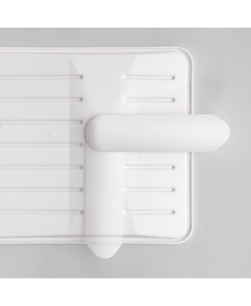 Iris Usa 2-tier Medium-sized Dish Rack with Drain Spout, White