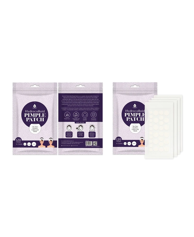 Hydrocolloid Pimple Patch, 120-Count, Multi Size Acne Solution