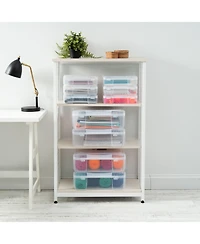Iris Usa Fits 12" x 12" Paper Thick Portable Plastic Scrapbook Project Case with Built-in Handle