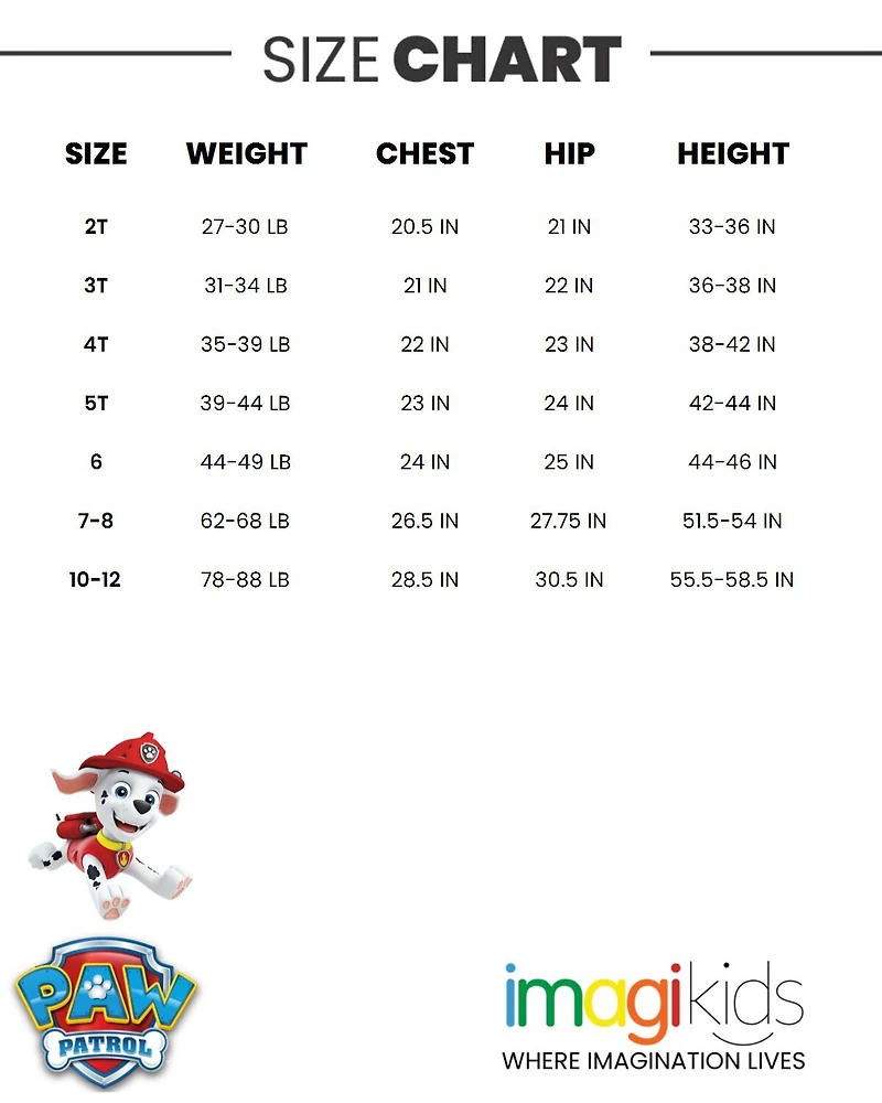 Paw Patrol Boys Zip Up Winter Coat Puffer Jacket
