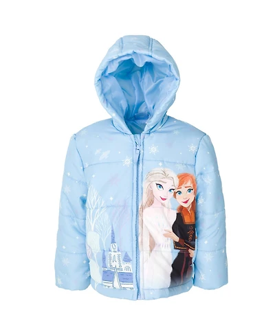 Disney Toddler Girls Frozen Zip Up Puffer Jacket to (2T - 7-8)