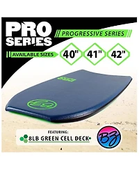 Bz Pro 40" Bodyboard, Crescent Tail Body Board with Zero-g Polypro Core, 8LB H-Cell Deck Surlyn Slick Tru-Flex Mesh for Beach Surfing