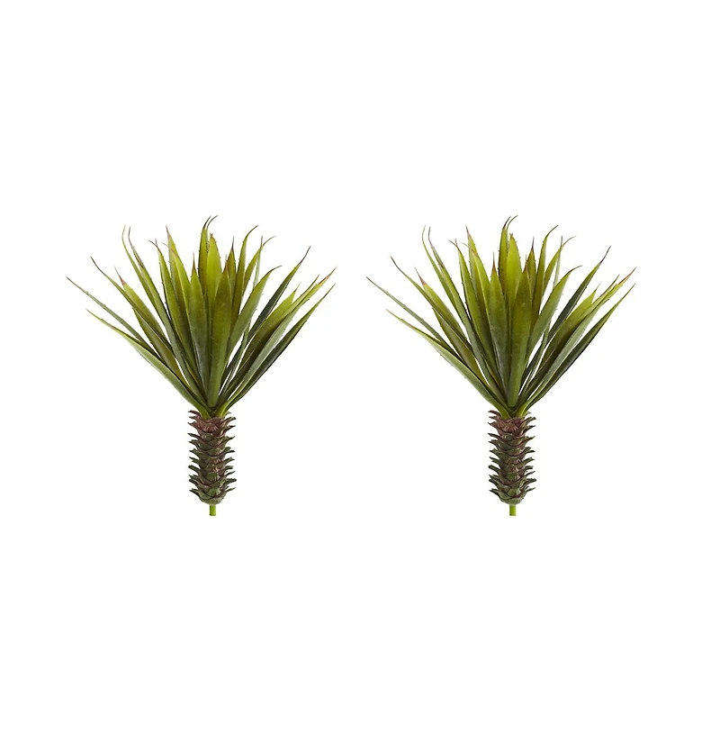 Slickblue Spiky Agave Plant for Bold, Desert-Inspired Decor (Set of 2)
