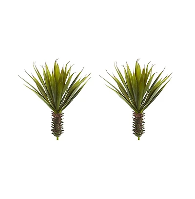 Slickblue Spiky Agave Plant for Bold, Desert-Inspired Decor (Set of 2)