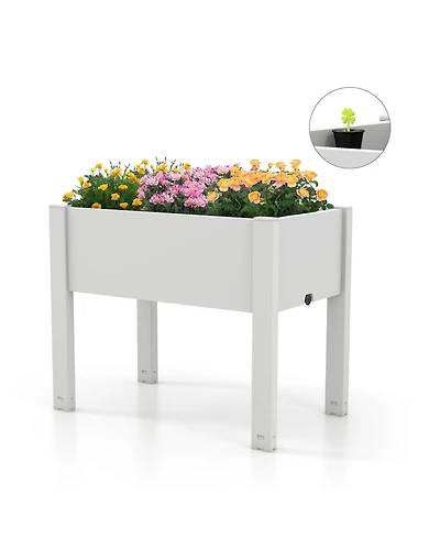 Slickblue Raised Bed Grow Box Self-Watering Planter Box Stand with Water Level Monitor