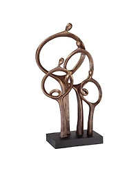 Kensington Hill Abstract Family Modern Rustic Standing Sculpture Tall 19 1/4" High Bronze Brown Cast Resin for Living Room Dining Bathroom Bedroom Off
