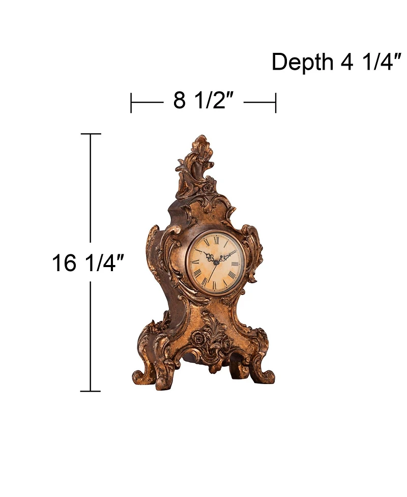 Kensington Hill Taryn Vintage Style 16 1/4" High Table Clock