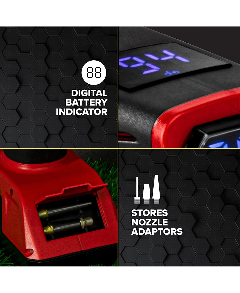 Bullseye Pro 150 Psi Cordless Handheld Rechargeable Tire Inflator with Digital Pressure Gauge and Battery Indicator
