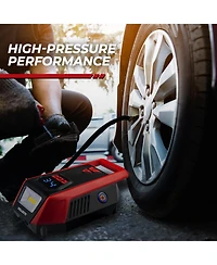 Bullseye 150 Psi Handheld Tire Inflator with Digital Pressure Gauge, Sound and Light Alert