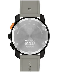 Movado Men's Bold Tr90 Swiss Quartz Chrono Gray Silicone Watch 43.50mm