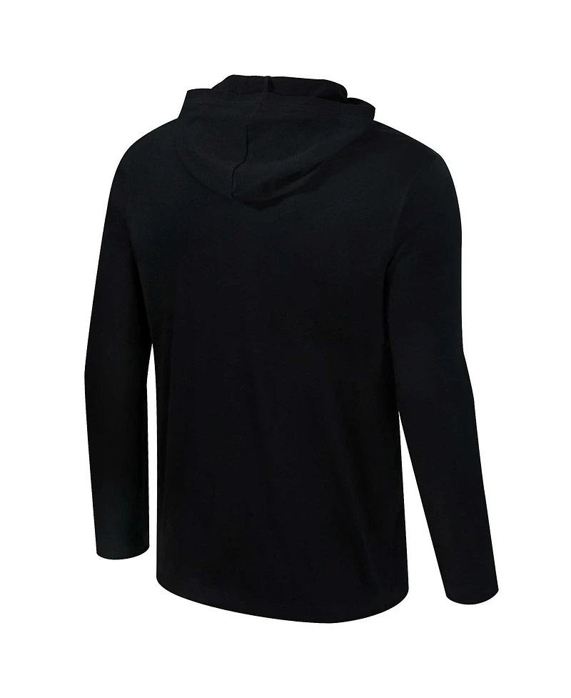 Colosseum Men's Black Oklahoma State Cowboys Logo Lockup Active Blend Long Sleeve T-Shirt Hoodie