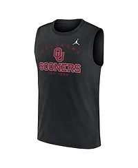 Jordan Men's Black Oklahoma Sooners Primetime Legend Lock Up Performance Muscle Tank Top
