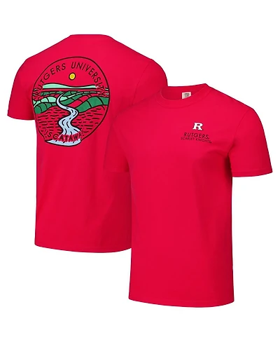 Image One Men's and Women's Scarlet Rutgers Knights Scenic Comfort Colors T-Shirt