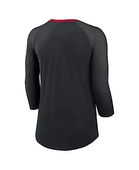 Nike Women's Black Atlanta Falcons Raglan 3/4 Sleeve T-Shirt