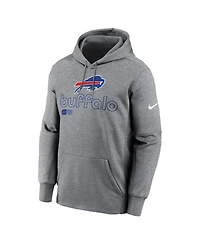Nike Men's Heather Gray Buffalo Bills Performance Pullover Hoodie