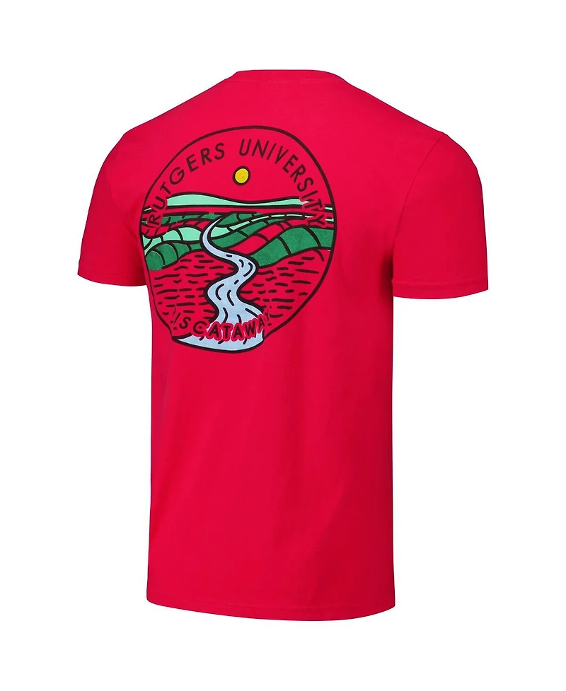 Image One Men's and Women's Scarlet Rutgers Knights Scenic Comfort Colors T-Shirt