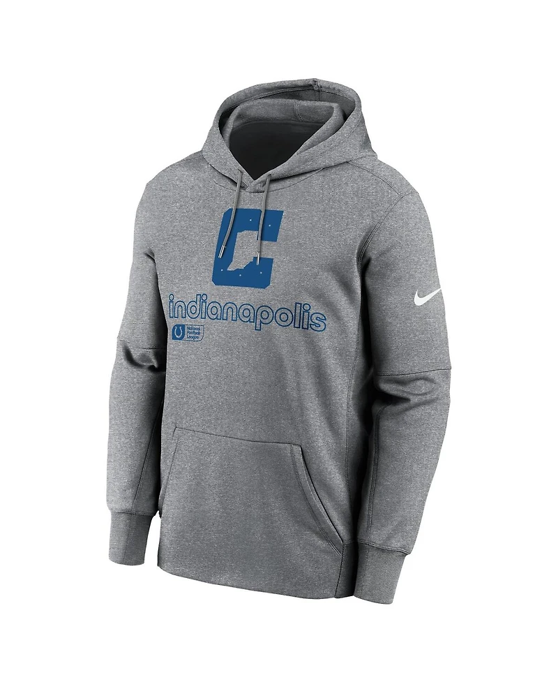 Nike Men's Heather Gray Indianapolis Colts Performance Pullover Hoodie