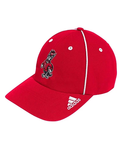 Adidas Men's Red Nc State Wolfpack Locker Room Athlete Pack Slouch Adjustable Hat
