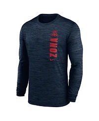 Nike Men's Navy Arizona Wildcats 2024 Sideline Velocity Performance Long Sleeve T-Shirt