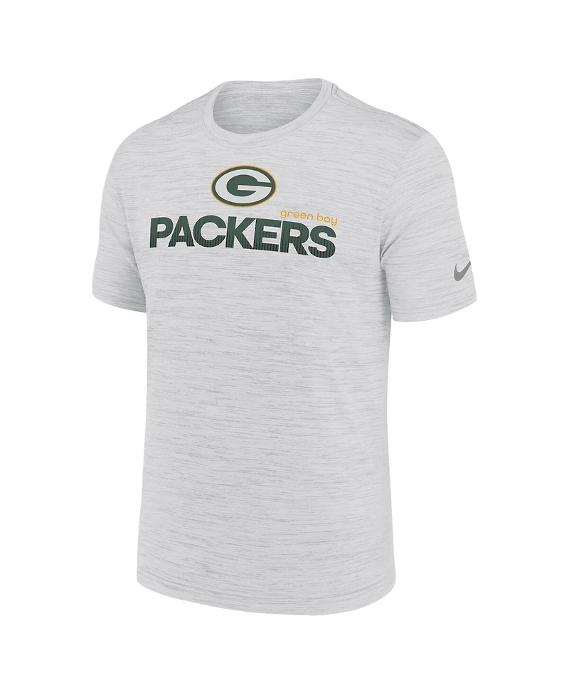 Nike Men's White Green Bay Packers Blitz Velocity Modern Performance T-Shirt