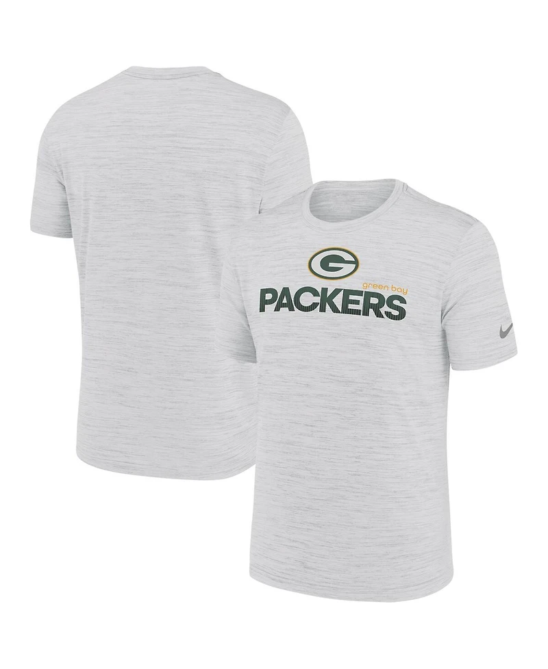 Nike Men's White Green Bay Packers Blitz Velocity Modern Performance T-Shirt