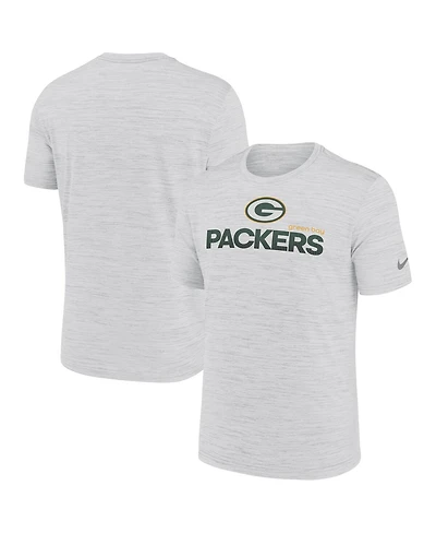 Nike Men's White Green Bay Packers Blitz Velocity Modern Performance T-Shirt